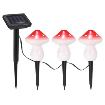 

Solar Energy Mushroom String Light Lamp One-To-Three LED Mushroom Decorative Outdoor Garden Yard Party Decoration Mushroom Light