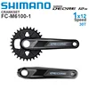 SHIMANO DEORE M6100-1 MTB Crankset - 2-PIECE CRANKSET - 172 mm Q-factor - Chain Line 52 mm - 1x12-speed  Original parts ► Photo 2/2