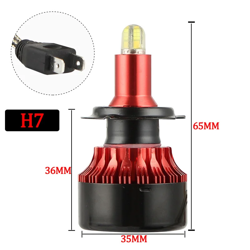 

2PCS H7 360 Degree Car LED Headlights Waterproof Lamp Bulb 6500K High Brightness