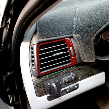 

2Pcs Decor cover Auto Red Carbon Fiber Trim For BMW 3 Series E46 98-05