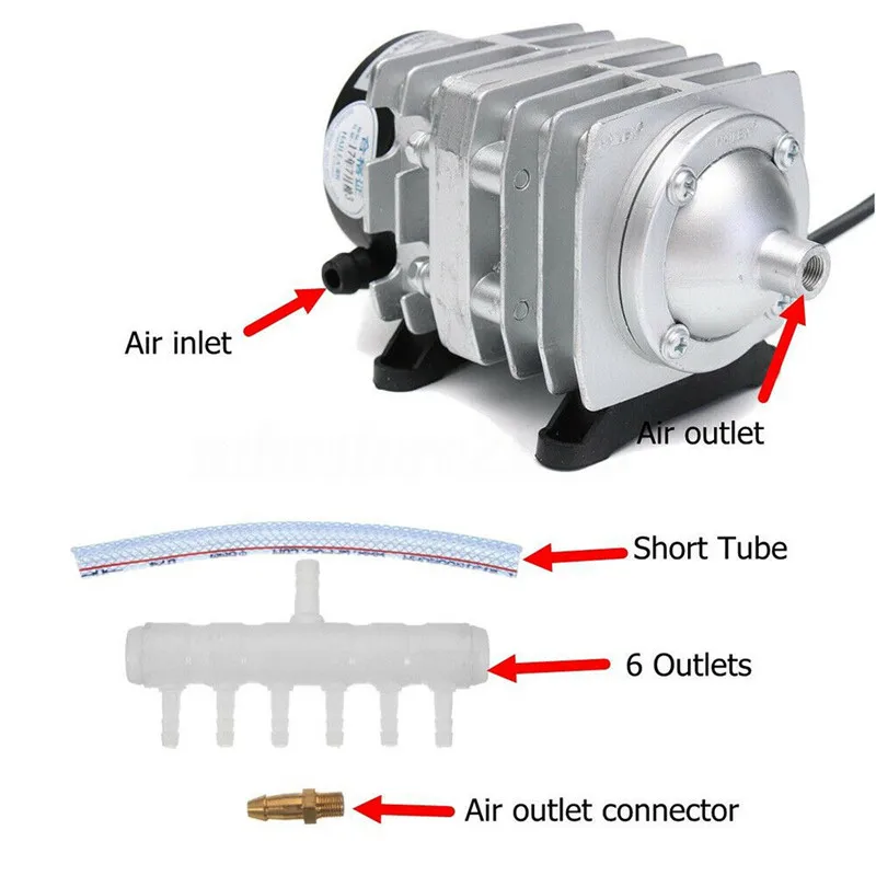 Электромагнитный воздушный компрессор, насос аквариум с подачей кислорода, компрессор для пруда, гидропонный воздушный аэратор, насос, аксессуары для аквариума