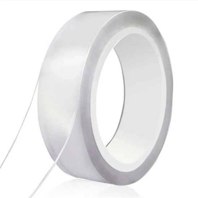 1/2/3/5M Nano Tape Tracsless Double Sided Tape Transparent No Trace Reusable Waterproof Adhesive Tape Cleanable Home gekkotape Clear