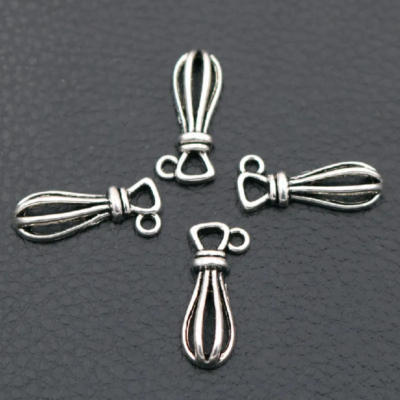 

WKOUD 20pcs Silver Color Mini Blender Charm Vintage Earring Bracelet DIY Jewelry Handmade Metal Pendant 24*8mm A415