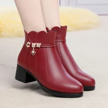 Женская прогулочная обувь из микрофибры; теплые зимние ботинки; женские ботильоны; женские короткие теплые зимние ботинки; botas