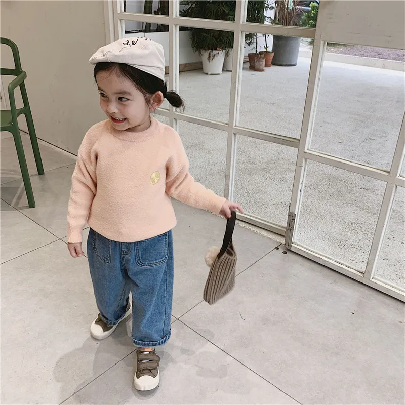 2 3 4 5 6 7 Years Toddler Girls Jeans Fashion Korean Loose Jeans For Girls Spring Autumn Kids Trousers Children Denim Pants New