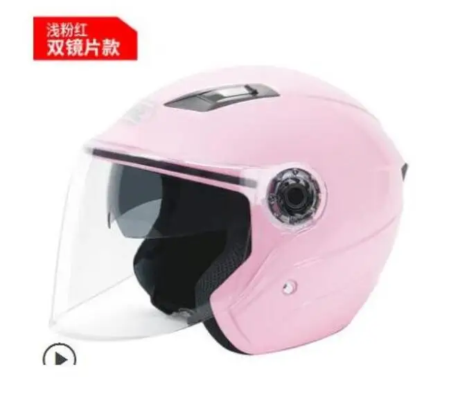 YOHE YH-837A для мужчин и женщин с двойными линзами теплый полушлем четыре сезона лето, защита от солнца электрический мотоциклетный шлем 8 - Цвет: 18