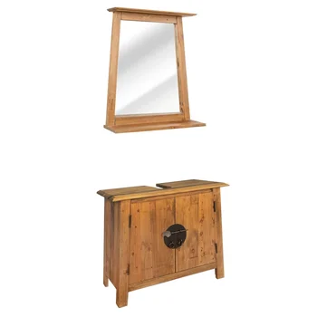 

vidaXL Bathroom Furniture Set Recycled Solid Recycled Pinewood