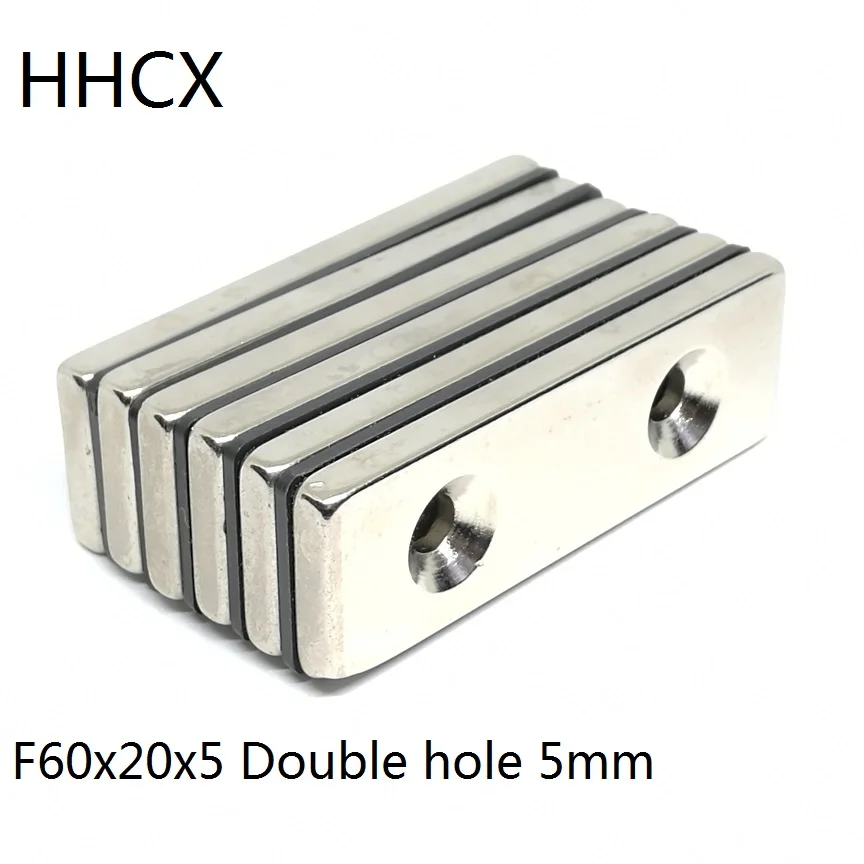 N35 Strong NdFeb Neodymium Countersunk Magnets Square With 2 Holes Various Sizes 