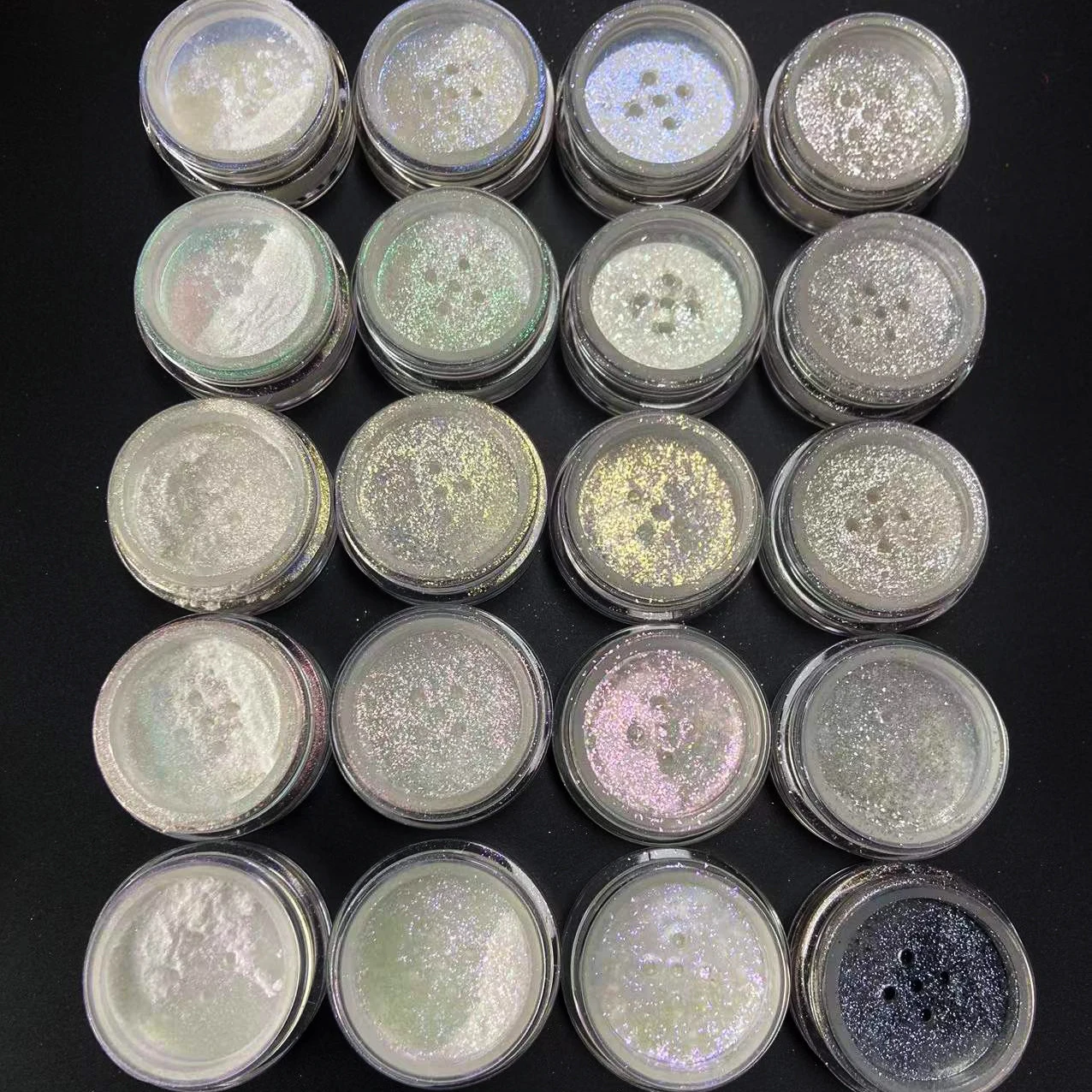 Cosmetic Grade High Gloss White Gold Shimmer Highlighter Loose Powder For Face Body Makeup Lipgloss Eyeshadow Nails Resin mica powder luminous pigment