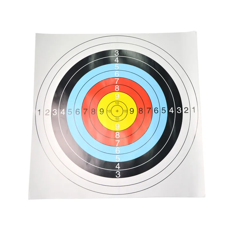 12 шт. 60x60 см мишени для стрельбы из лука Бумага Лицо мульти-Bullseye реактивная стрела для стрельбы лук для упражнений в охоте тренировочный аксессуар