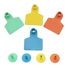 100 шт. Ушные бирки для крупного рогатого скота без надписи, ушные карты для крупного рогатого скота 40x50 мм, номерные знаки для ушных бирок для свиного скота, импорт амфорных ушных бирок