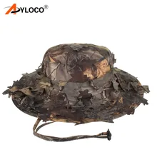 Уличный Камуфляжный Кепки Для мужчин джунгли Листья Скрыть ведро шляпа быстросохнущая армейские охота, Кепка с козырьком, тактические кепки снайпера