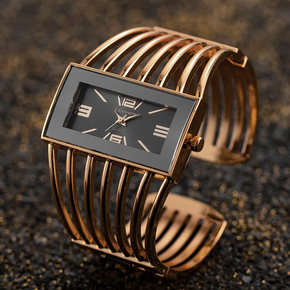 2023 Luxury Fashion Rose Gold Watches Women Stainless Steel Bracelet Bangle Rectangle Quartz Watch Clock zegarek damski relogio 4
