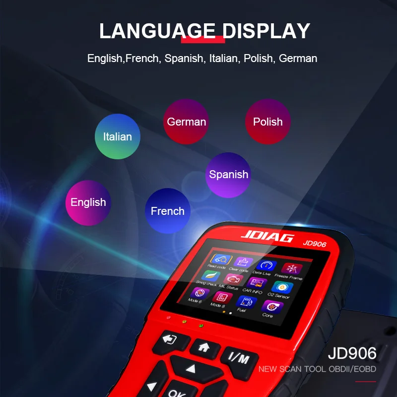 Считыватель кодов JD906 расширенный режим 6 режим 8 OBD2 автомобильный сканер неисправность двигателя для Smog проверка с ядром анализа Автомобильный сканер