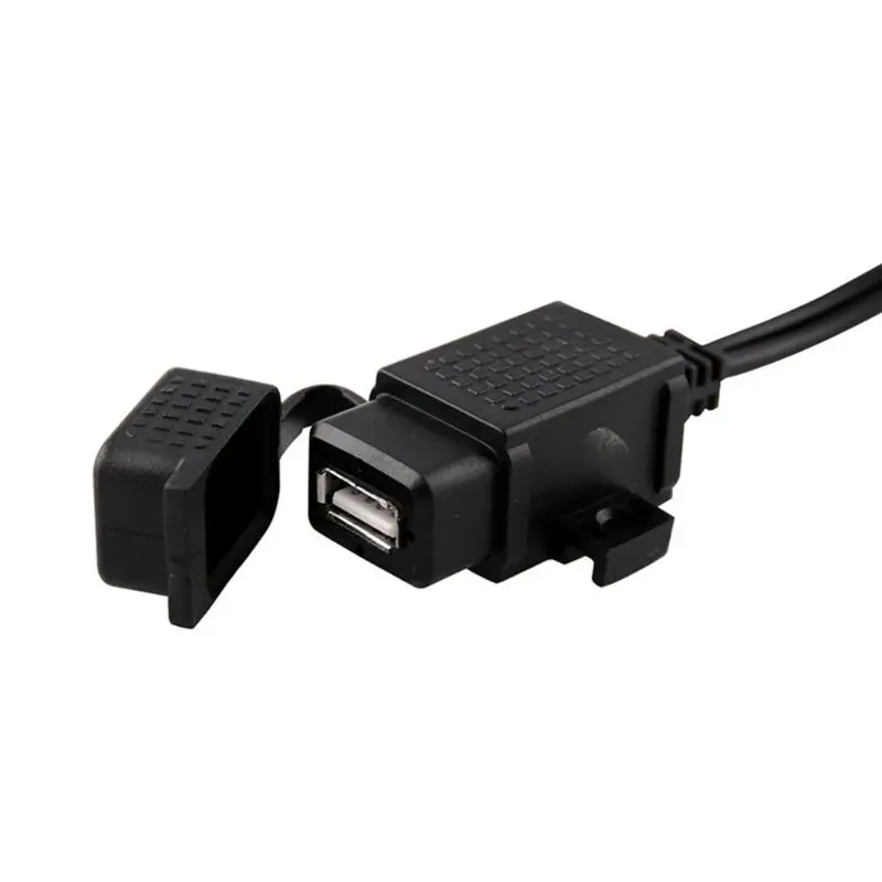 Водонепроницаемый мотоцикл 12V Быстрый Разъем Встроенный предохранитель USB телефон gps зарядное устройство часть