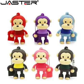 

JASTER Lovely Standing Monkey pendrive 4GB 8GB 16GB 32GB 64GB usb flash drive U disk Thumb drive Flash Card free shipping