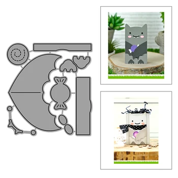 

2020 New Hugger Bat Metal Cutting Dies Background and Woodland Animal Die Cut Scrapbooking For Craft Card Making no Stamps Sets