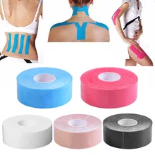 Спортивная кинезиологическая эластичная спортивная лента для ухода за болью, самоклеющаяся повязка, поддержка травм 5 м* 2,5 см