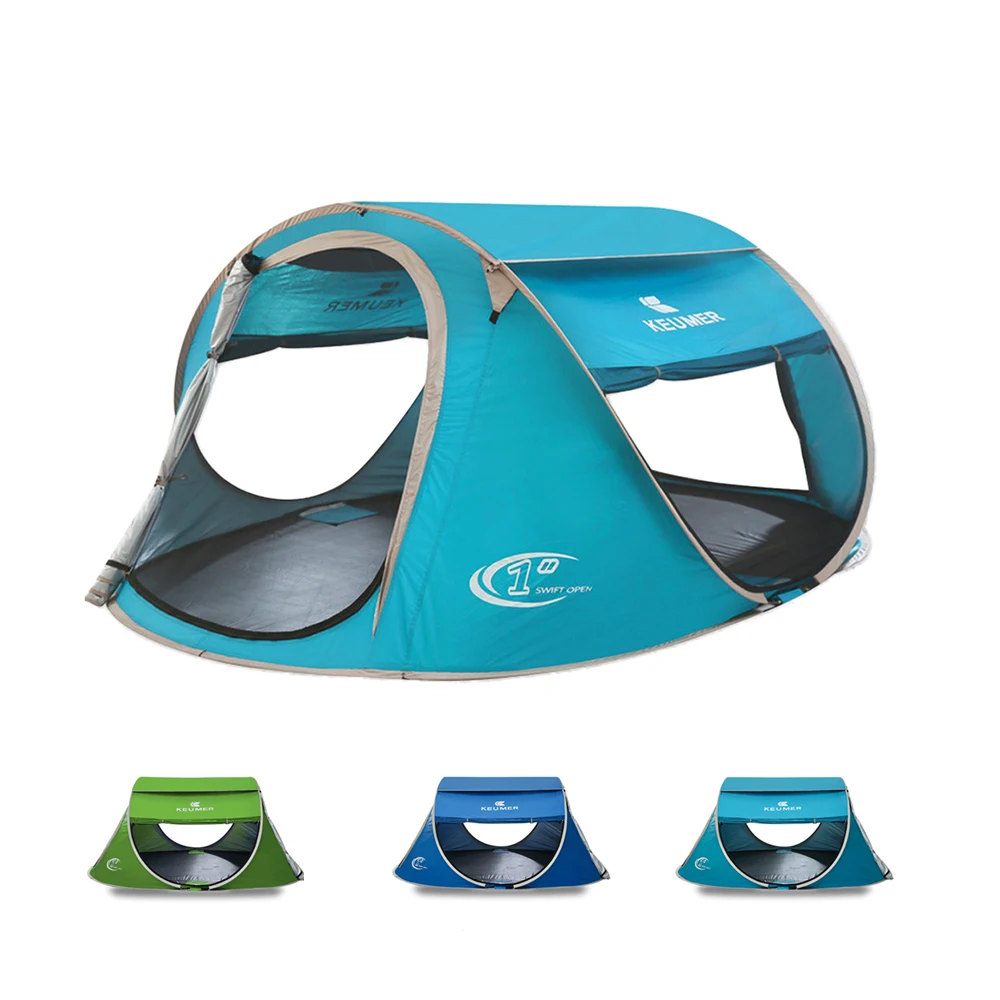 

KEUMER Beach Tent Pop Up Open Large Automatic Instant Setup Easy Foldable Shelter 240 * 180 * 100cm with anti-UV Coating Camping