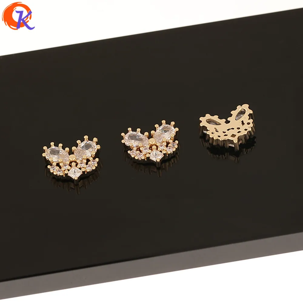 Cordial Design 40Pcs Jewelry Accessories/Hand Made/Cubic Zirconia Charms/Genuine Gold Plating/DIY Making/Fingernail Findings - cordial