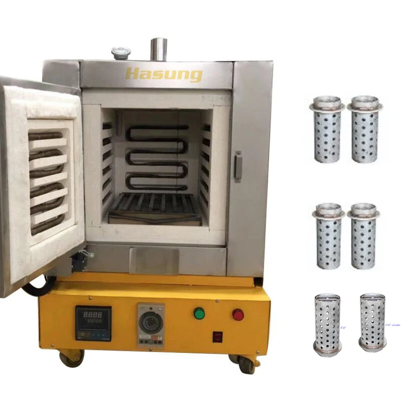 220v Jewelry Making Machine 6 Pcs 4"*9" Flasks Capacity Muffle Oven