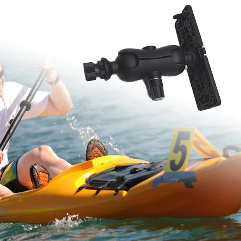 Ball Mount with Fish Finder and Universal Mounting Plate Kayak Accessories,Inner Hexagon Base 1pcs inflatable boat kayak rod holder mount base with screws canoe slide rail replacement universal kayaking boat accessories