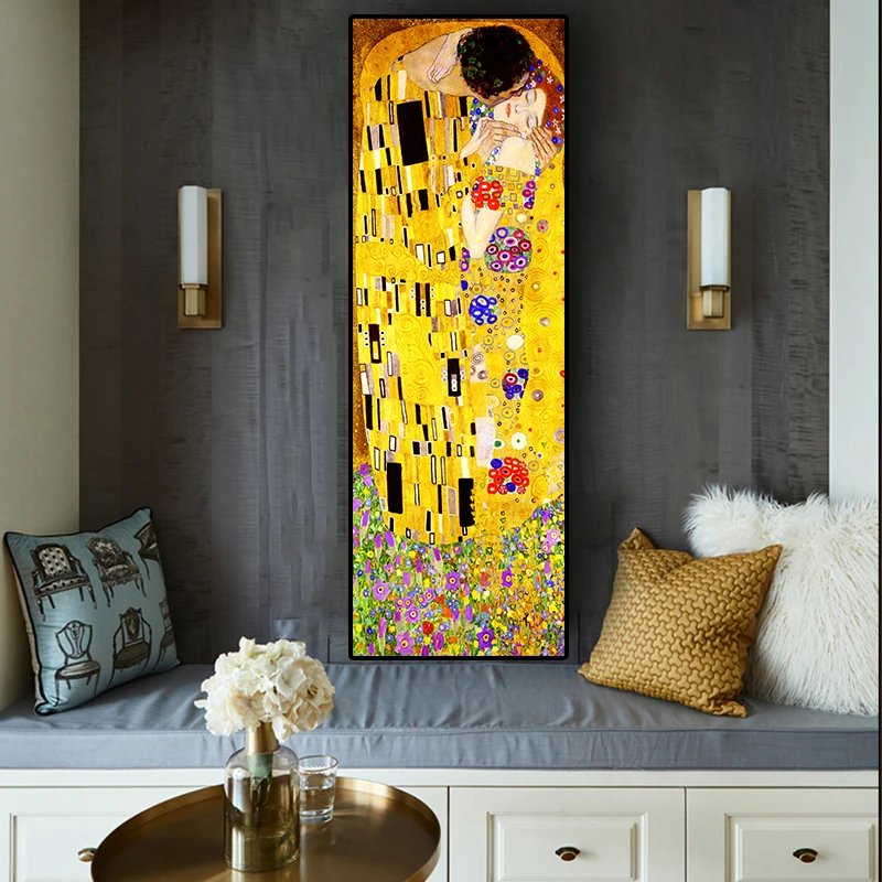 Classic-Artist-Gustav-Klimt-kiss-Abstract-Oil-Painting-on-Canvas-Print-Poster-Modern-Art-Wall-Pictures (3)
