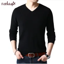 Fdfklak, чистая шерсть, мужской свитер, Осень-зима, v-образный вырез, пуловер с длинными рукавами, Повседневный, Trui, мужской свитер, вязаные свитера