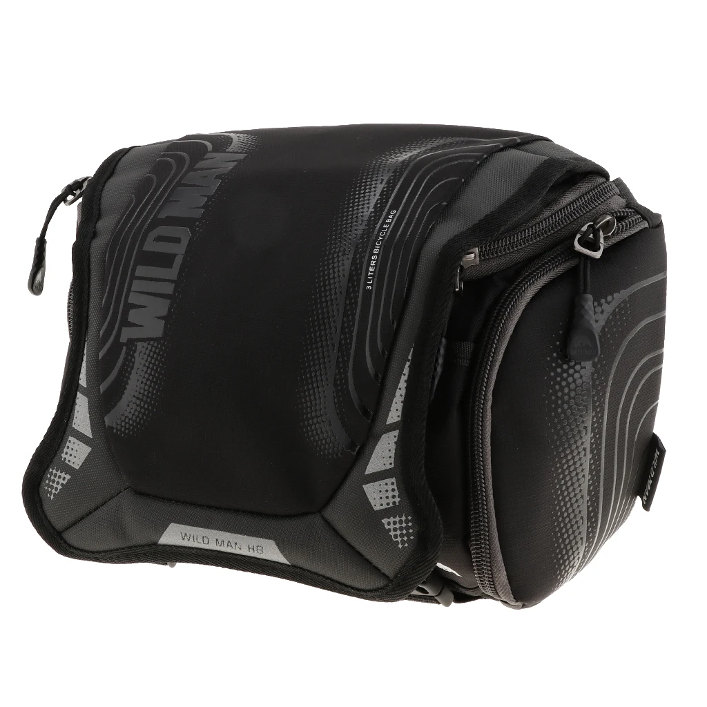 Waterproof Bike Bicycle Cycling Basket Handlebar Bag with Reflective Stripe Outdoor Camera Pack Accessories Black Purple Green