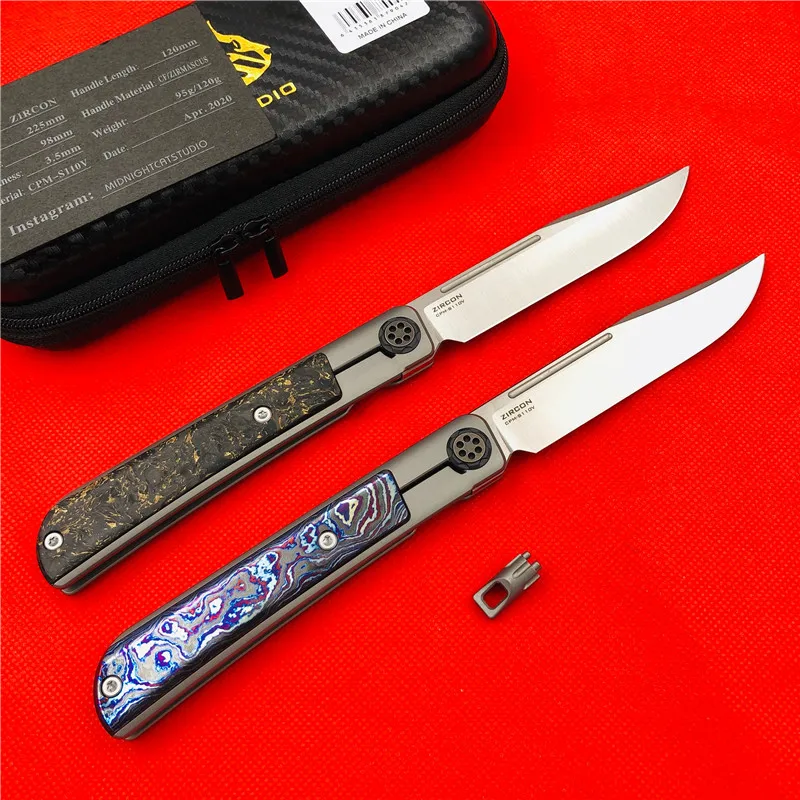 Складной нож Maxace с цирконием титановый сплав титановая ручка лошади стальной