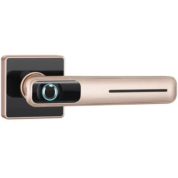 

Fingerprint Lock Stainless Steel With Keys Durable Office Semiconductor Home Door Security Sensitive Biometric Smart Electronic