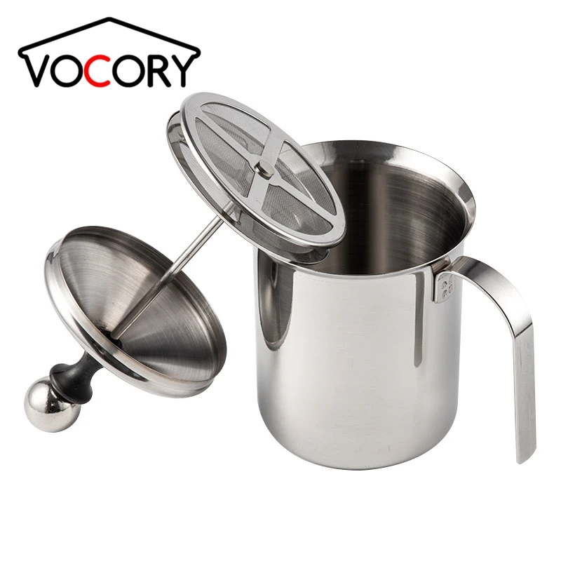 400/800ML Manual Milk Frother Stainless Steel cappuccino Milk Creamer Milk Foam Mesh Coffee Foamer Creamer Kitchen Applicance