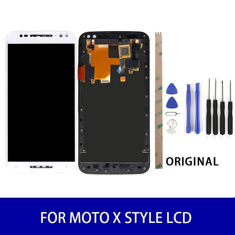 Оригинал для Motolora Moto X style XT1575 XT1572 ЖК-дисплей с рамкой сенсорный экран панель