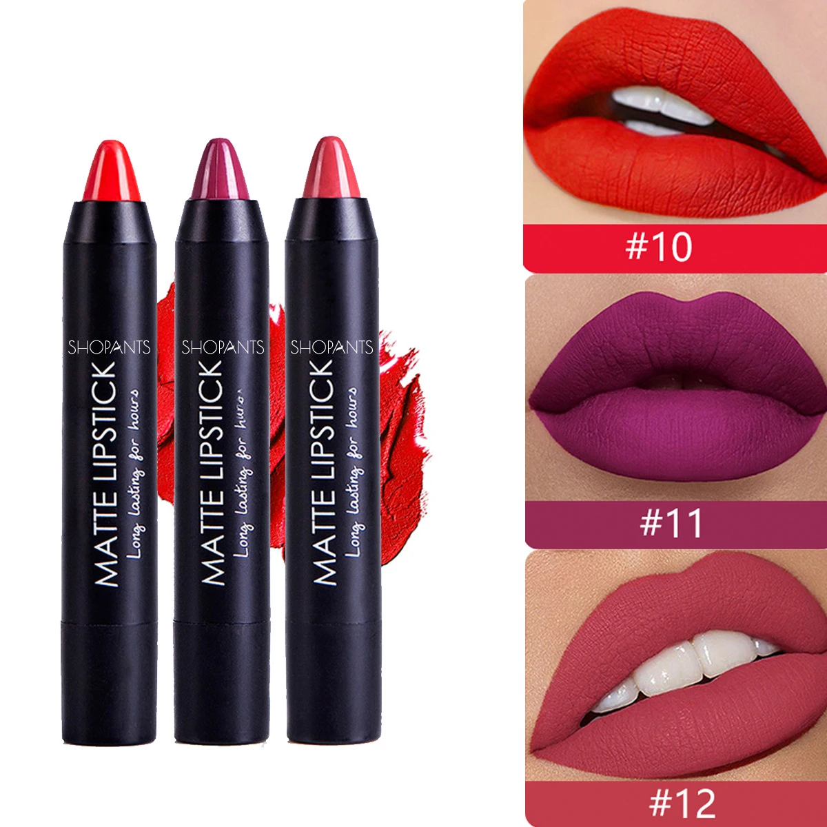 12 цветов матовая водостойкая помада Помады для губ косметика легкая в носке