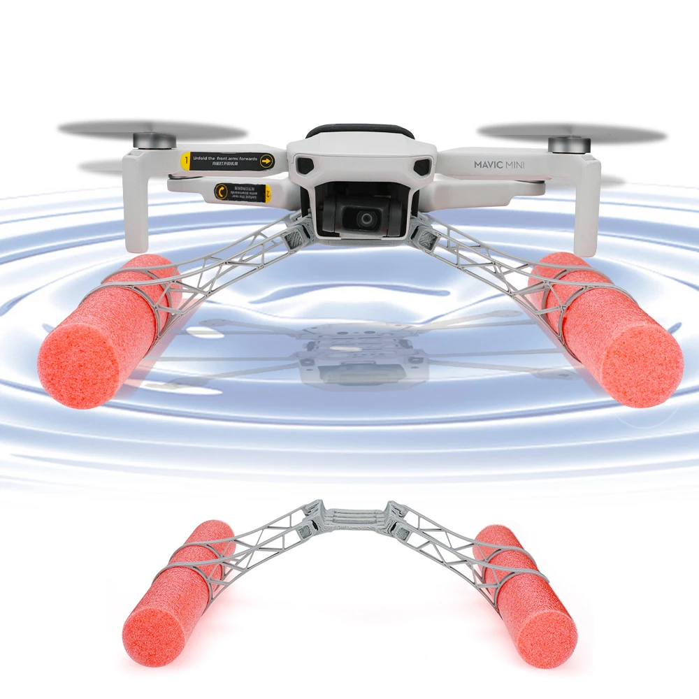 DJI Mavic 미니 드론 랜딩 스키드 플로트 키트 용 워터 랜딩 기어, DJI Mini 2 액세서리용 다리 높이랜딩기어