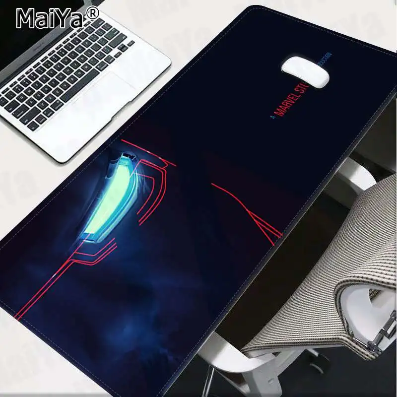 Maiya Marvel Iron Man Jarvis stark industries Durable Rubber Mouse Mat Pad Free Shipping Large Mouse Pad Keyboards Mat - Цвет: Lock Edge 40X90cm