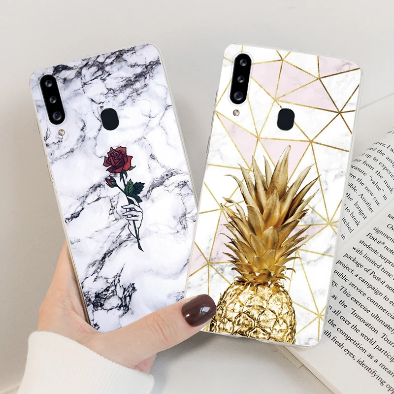 silicone case samsung Case On For Samsung Galaxy A20S Capa 6.5" Soft Silicone Clear Leopard Flower Shell For Samsung a20s a 20s A 20 S SM-A207F Fundas silicone cover with s pen
