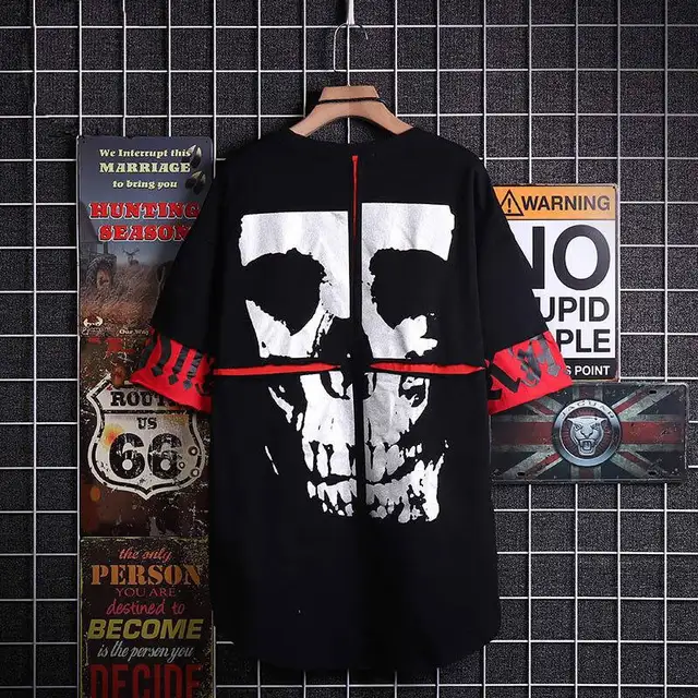 Punk Style Patchwork Cotton Tops 5