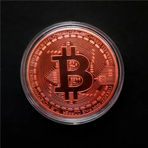 Позолоченные физические биткоины Бит монета BTC с Чехол подарок физический Металл