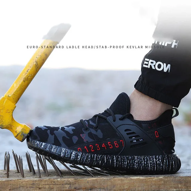 US $21.66 Merkmak New winter Indestructible Ryder Shoe Men Steel Toe Cap Safety Boots Steel Toe Needleproof W