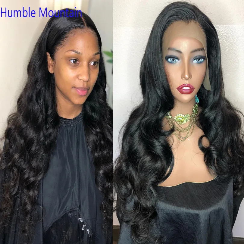 

Malaysian Body Wave 360 Lace Front Human Hair Wig Pre Plucked For Black Women Glueless 22.5x4 Natural Color Frontal Wig Remy