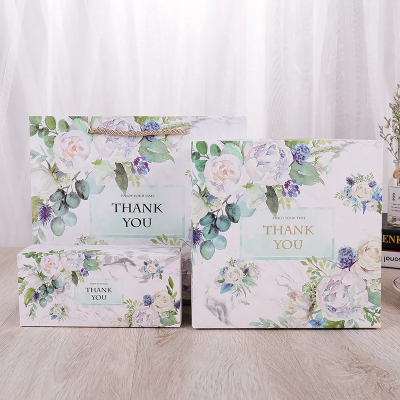 

European style wedding gift box packaging wedding paper bags for gifts traktatie kinderen verjaardag cake box scatole bomboniere