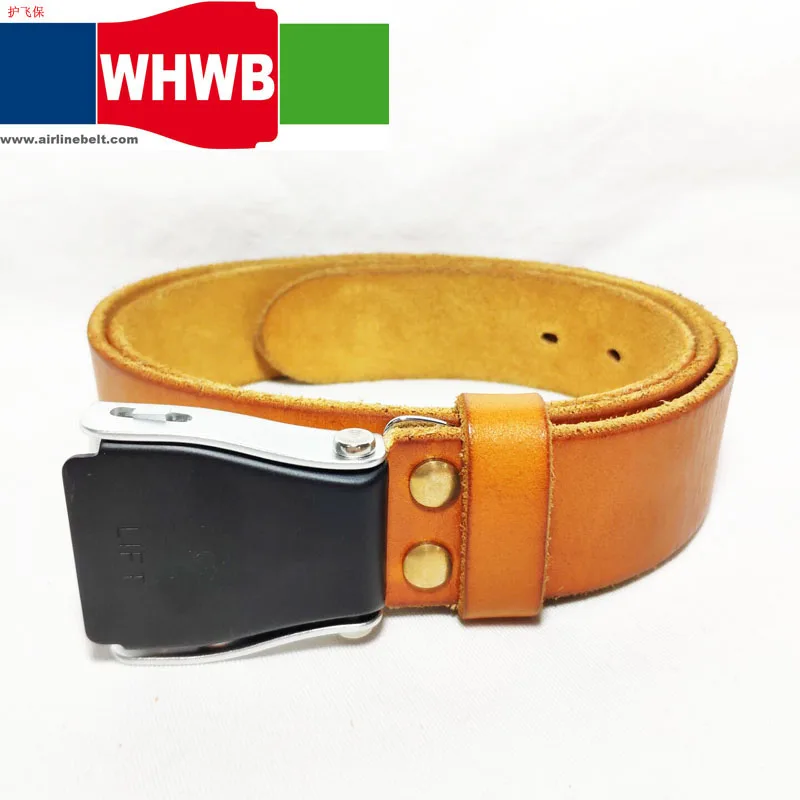 Unique design wash style Genuine leather belt airplane seat belt buckle different color buckle selection fashion durable