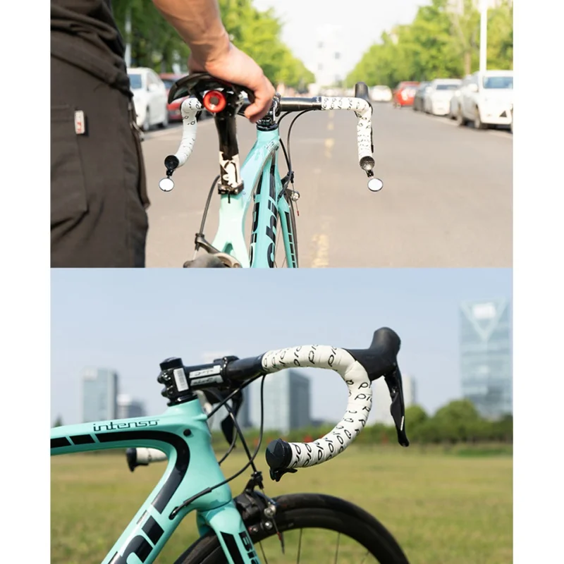 Велосипедные зеркала заднего вида для руля Велоспорт заднего вида MTB велосипед силиконовой ручкой Зеркало заднего вида