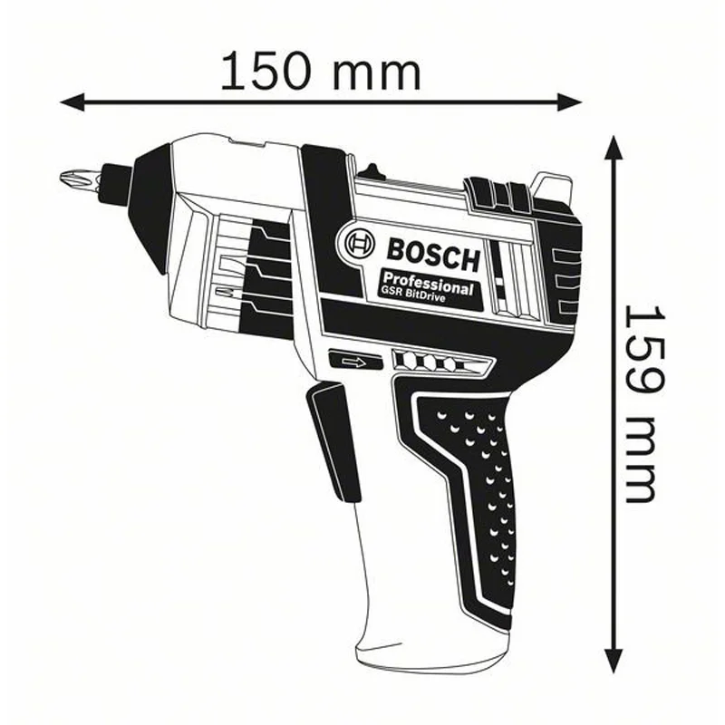 BOSCH GSR револьвер BitDrive отвертка 1.5A литиевая батарея USB перезаряжаемая с 12 сверлами