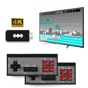 

100pcs Newest Retro Video Game Console 8 Bit Built in 600 Classic Games Mini Wireless Console AV Output Dual Gamepads