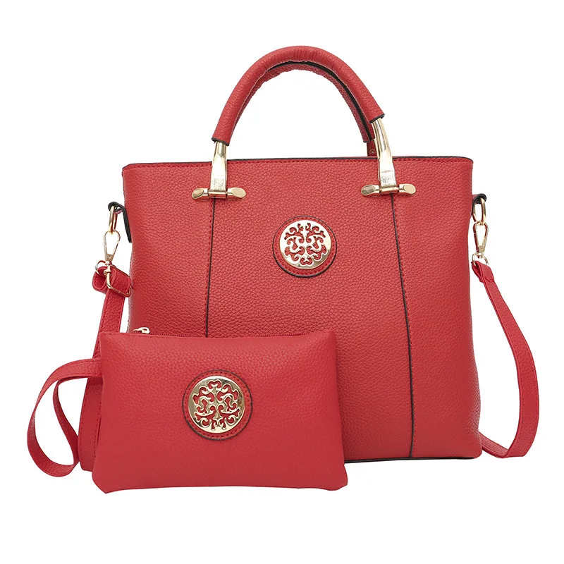 

Different Size Bags Two-Piece Set WOMEN'S Bag 2018 New Style Ethnic-Style Hand-Style Women's Embossed Leather Crossbody Bag