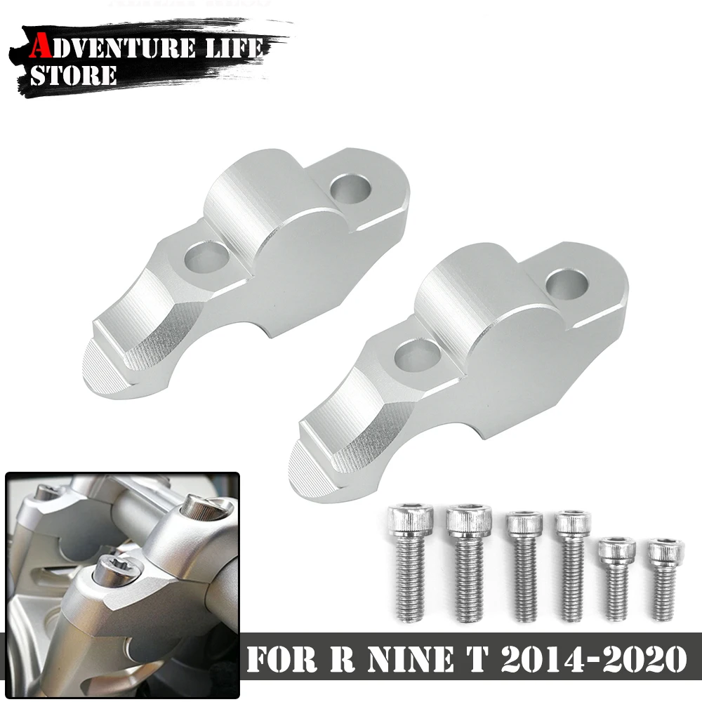 For BMW R NineT Nine T 9T RNINET Scrambler 2014-2020 Motorcycle HandleBar Clamp 28mm Raised Adapter Handle Bar Mount Riser | Автомобили и