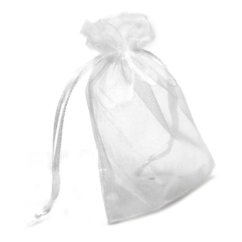 24pcs Wedding Party Favor Baby Shower Candies Sweets Gift Bag White Gauze