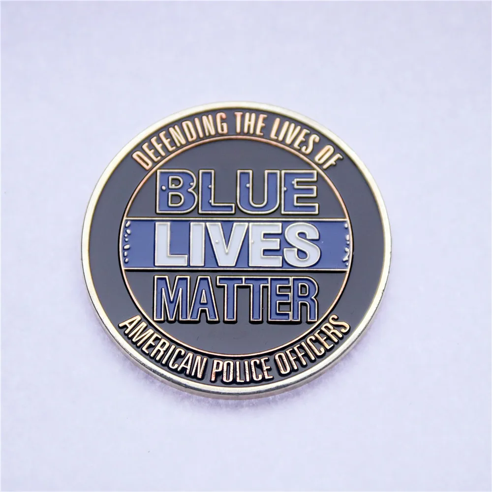 Blue Lives Matter Challenge coin Heroes Sacrifice Police Officers US Coin | Дом и сад